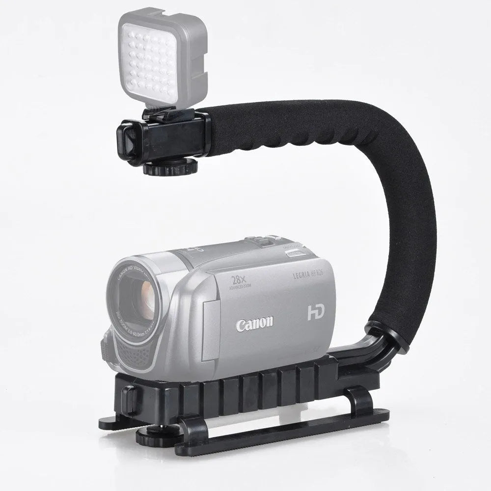 U-shaped aluminium alloy camera stabiliser 30x20cm with hot shoe mount
