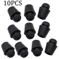 Ten black rubber automobile buckle buffer clips for trunk shock absorption and vibration damping