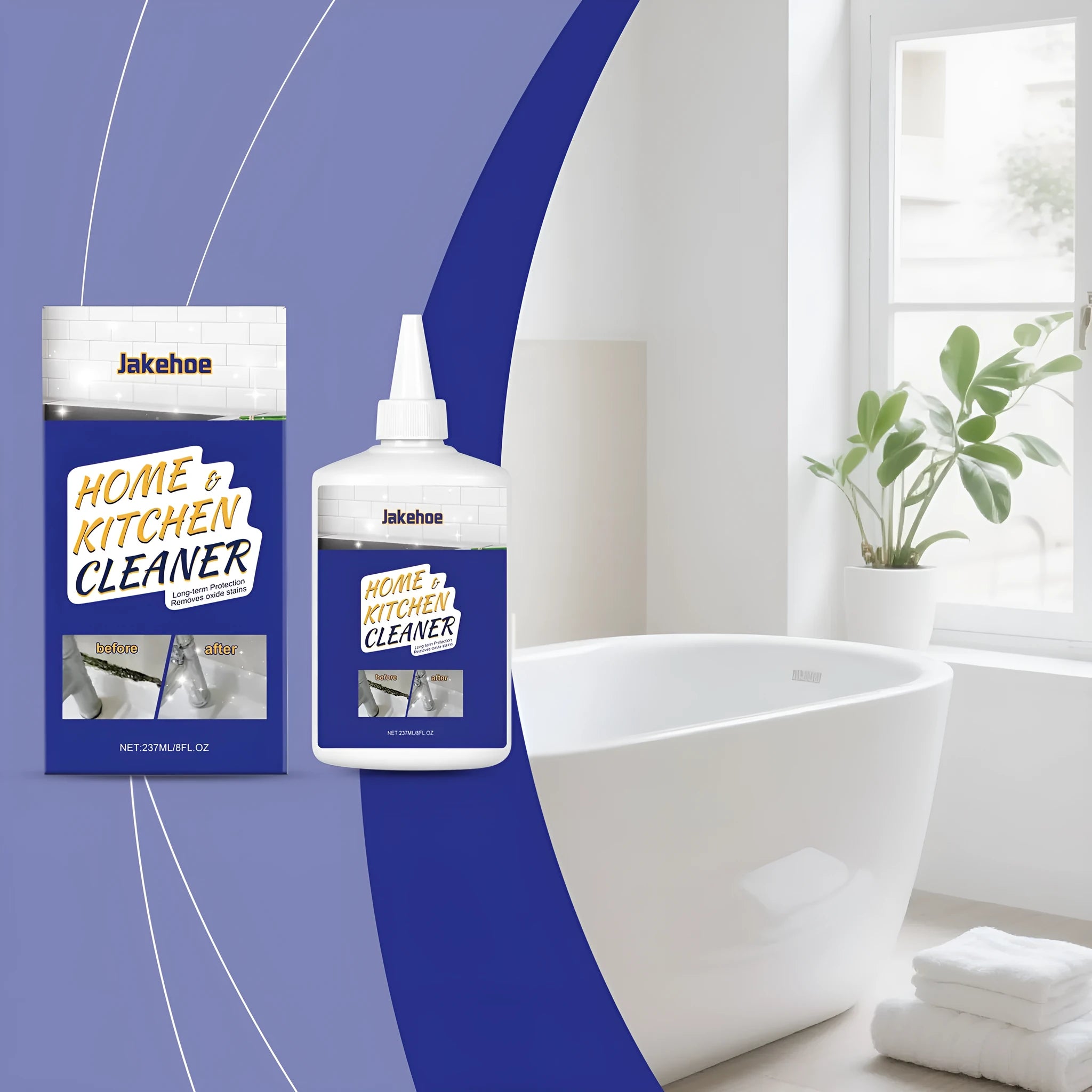 237ml household decontamination gel container for kitchen and bathroom cleaning with sodium hypochlorite