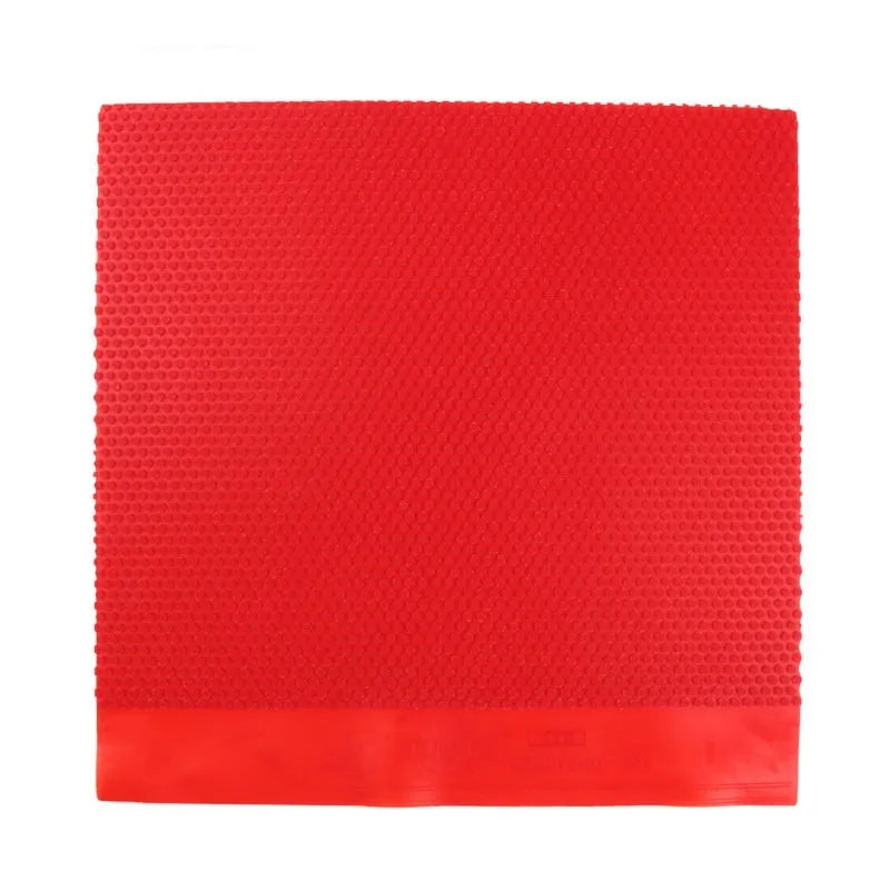Table tennis rubber sheet with small particle pimples in black and red colour options