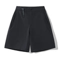 Men's quick-drying sports shorts in Army Green colour, showing 3D cut and elastic design.