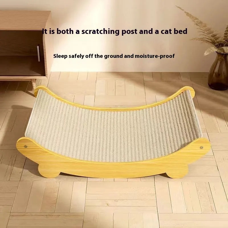 Sisal cat scratch board in large and small sizes with sisal blanket scratching surface