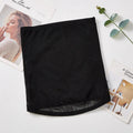 Mesh belly band body sculpting strap in black colour showing thin breathable construction