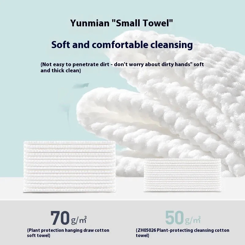 Disposable face cloth towel roll with removable hanging system, 100 sheets per pack