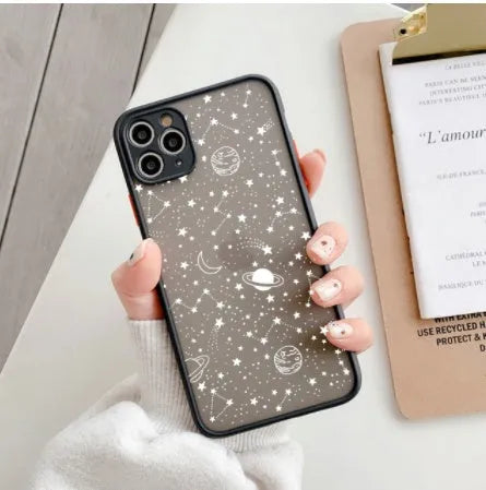 Universal black and white iPhone case compatible with multiple iPhone models