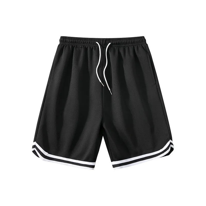 Men's loose-fit polyester summer shorts in various colours with elastic waistband