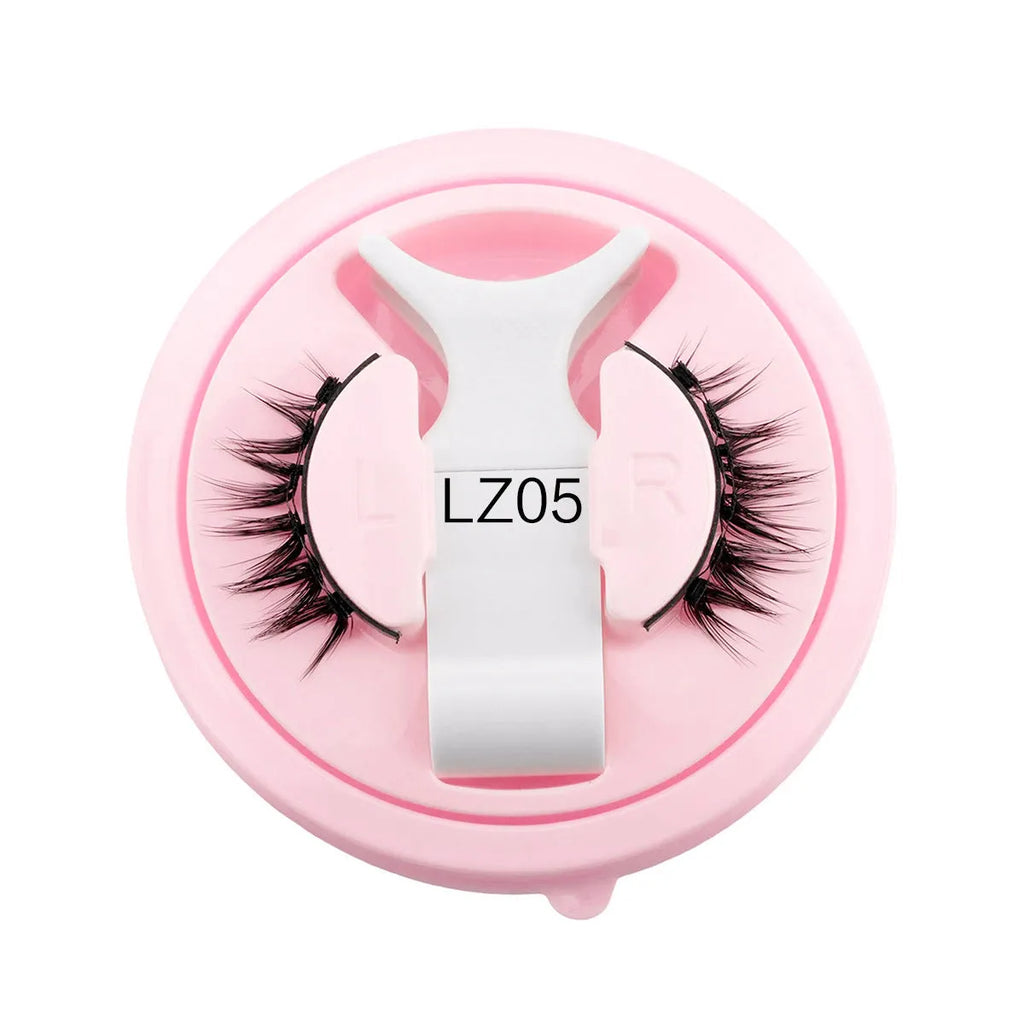 Reusable waterproof false eyelashes with glue-free application in artificial fibre