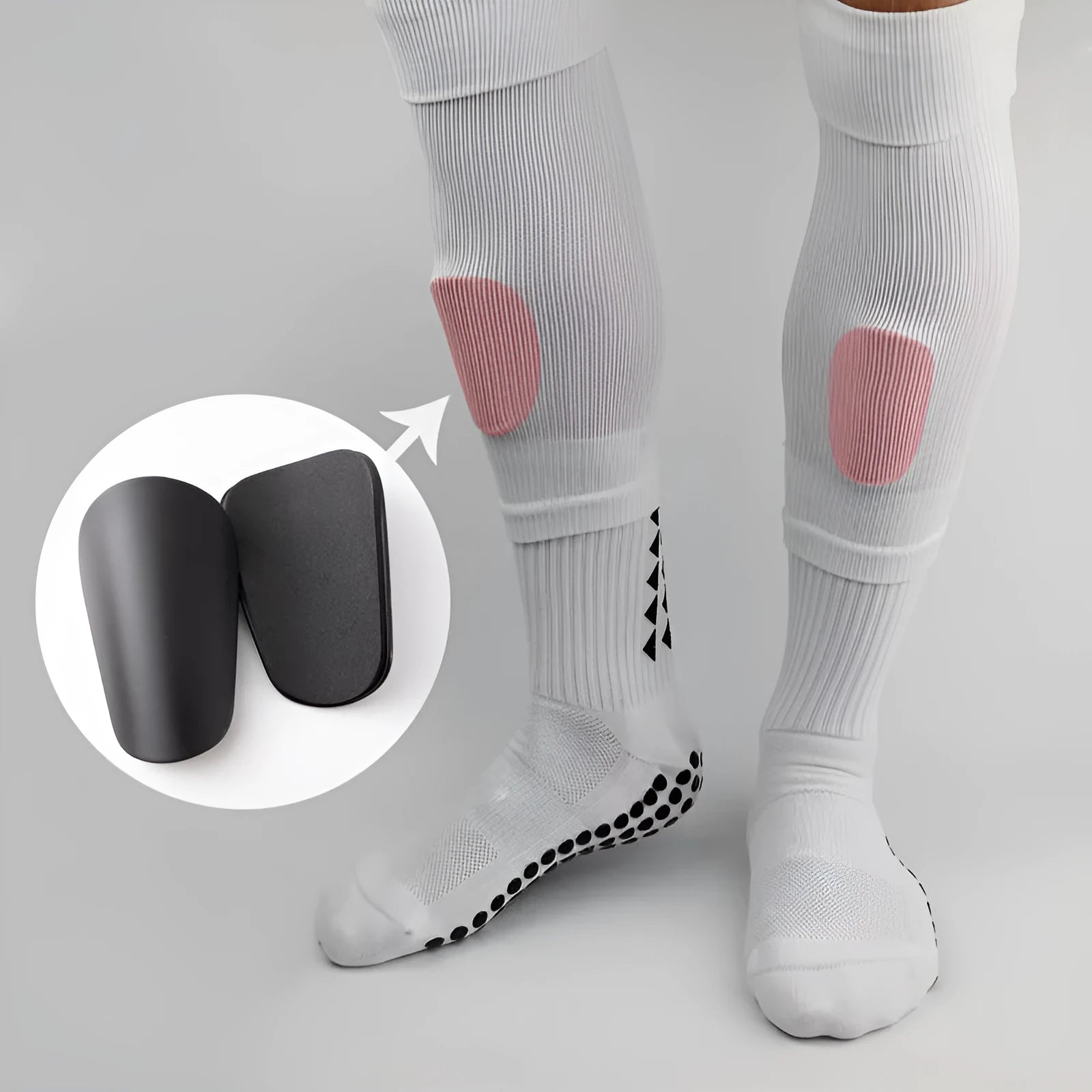 Pair of PU mini shin guards for sports protection in Dream Blue colour.