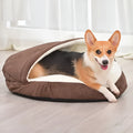 Brown removable washable cloth dog kennel bed mat for crate.