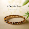 Tigereye stone bracelet with geometric rounded design in new Chinese style