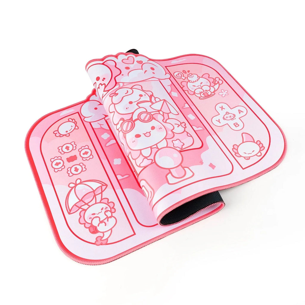 Hexagonal dragon crane machine cartoon anime design large cloth mouse pad 75x40cm with wrist support