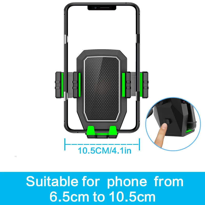 Car drink rack with kettle holder and mobile phone storage in green colour made from ABS PC materials