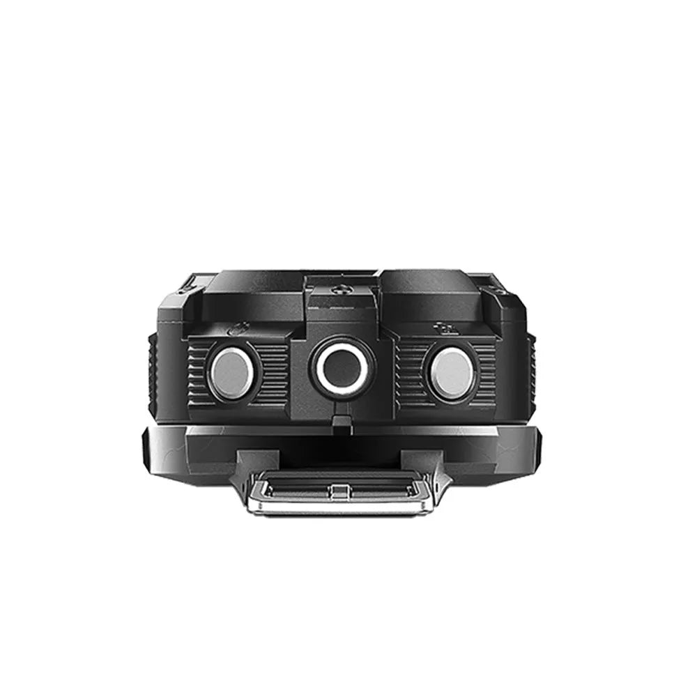 Black waterproof sports digital camera with compact design for active recording