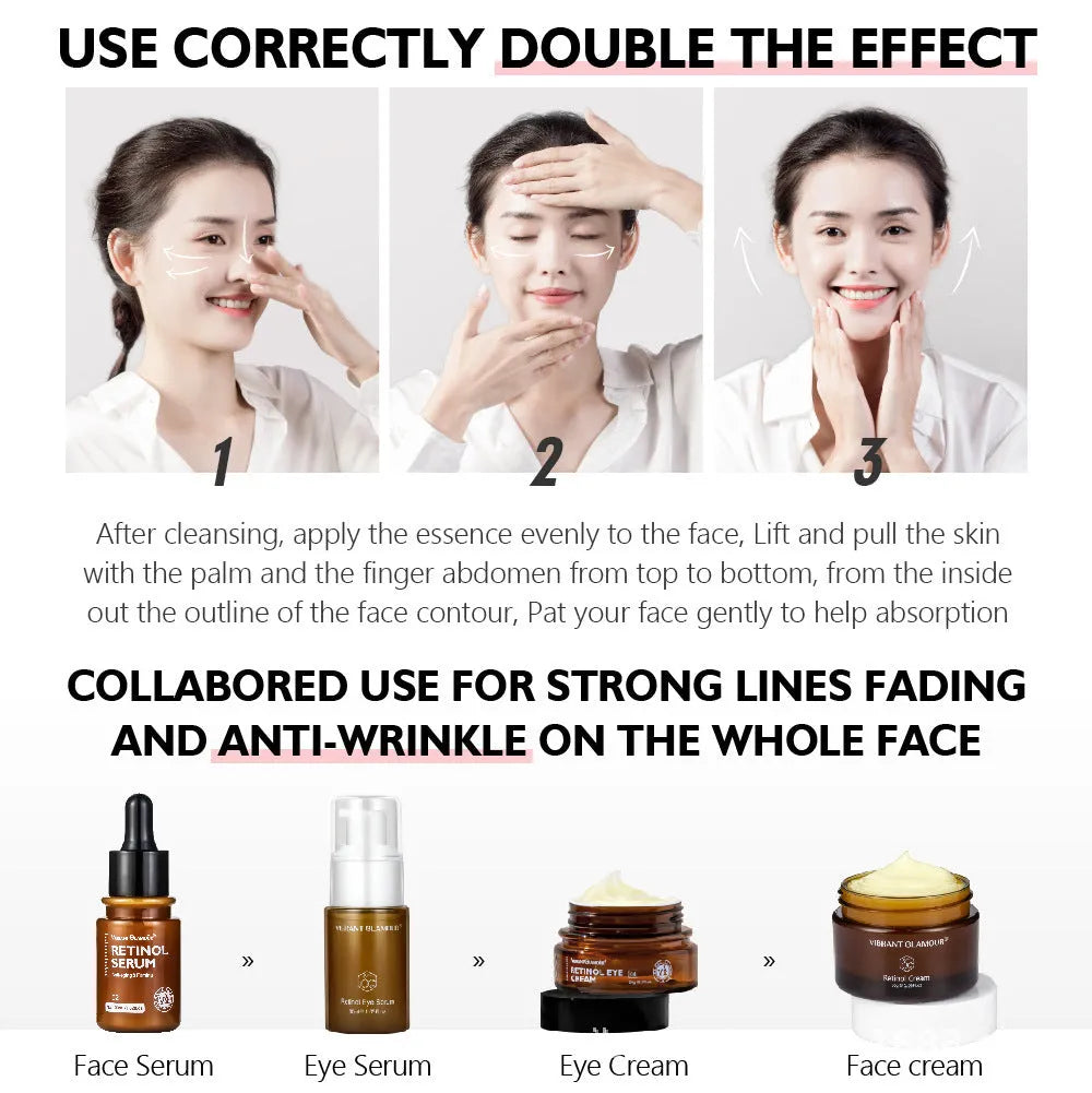 30ml bottle of retinol facial serum for reducing fine lines and dry lines.