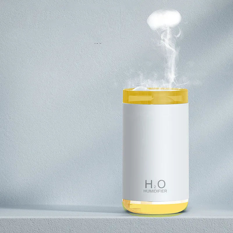 Jellyfish-shaped USB humidifier with warm night light in white, pink, or blue colours