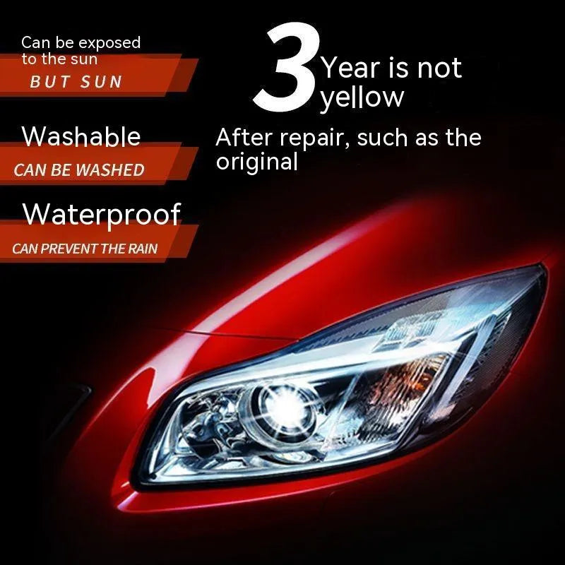 100 ml bottle of headlight restoration liquid for car headlight lens repair.