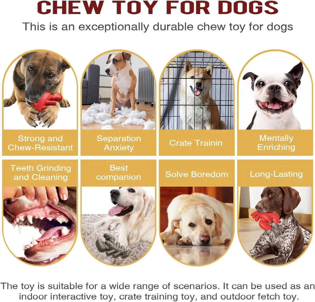 Red nylon chew toy for large breed dogs measuring 170mm long for aggressive chewers