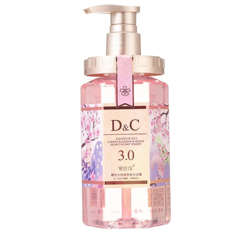 Sakura shampoo conditioner shower gel 500ml set with cherry blossom theme