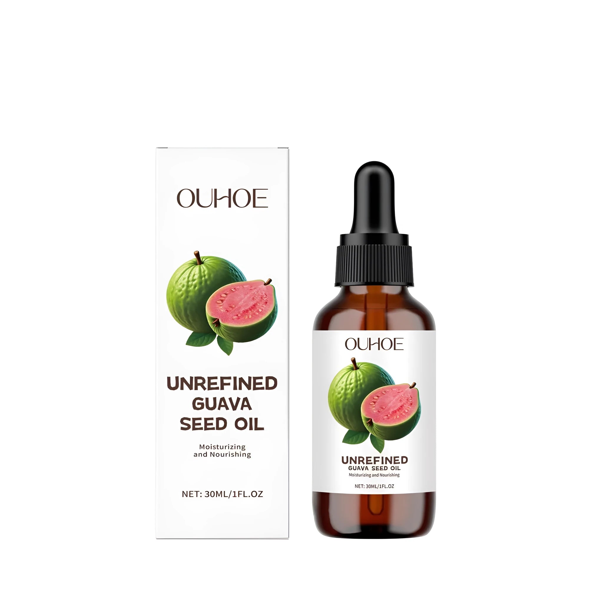 30ml dropper bottle of guava seed oil serum with antioxidant vitamins
