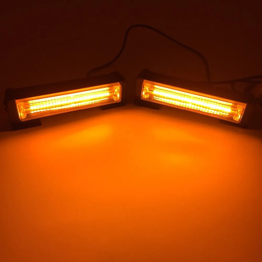 Yellow aluminium alloy drag car underbody strobe light with LED array