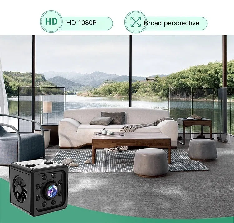 Black K13 remote network sports camera with mounting bracket, cubic 26cm design.