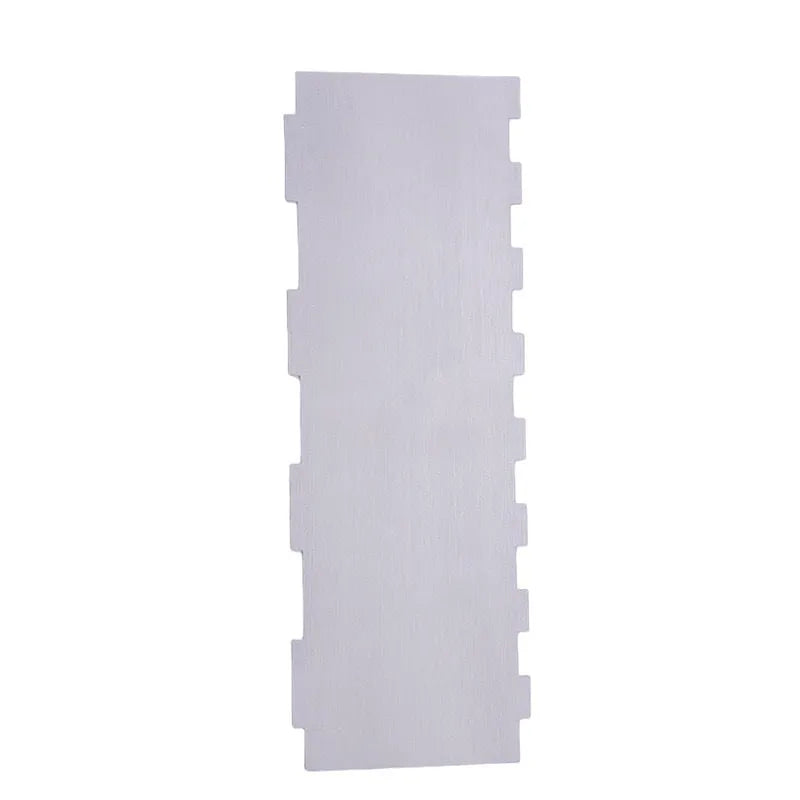 Stainless steel cake scraper with geometric polygon patterns for cream application