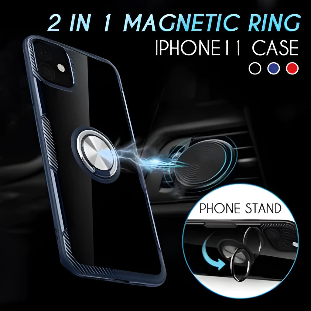 PU material iPhone case in black colour for iPhone 11 Pro Max with fashion back cover design.