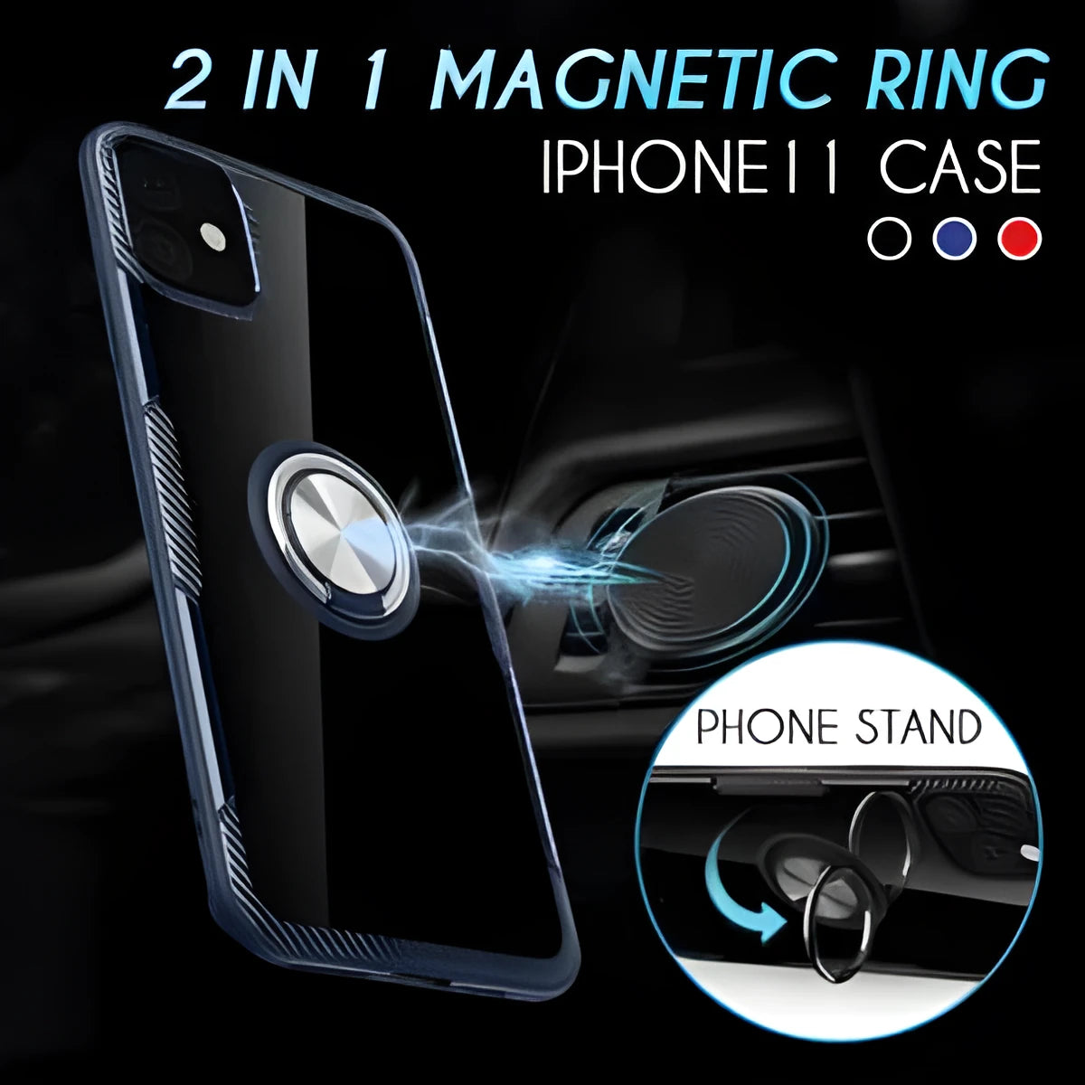 PU material iPhone case in black colour for iPhone 11 Pro Max with fashion back cover design.