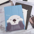 Black imitation leather iPad case compatible with iPad 2/3/4, Air 1/2, Mini, 2017/2018 models with super hole design