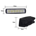 Black die-cast aluminium car auxiliary LED spotlight with bracket for 12V-24V vehicles.