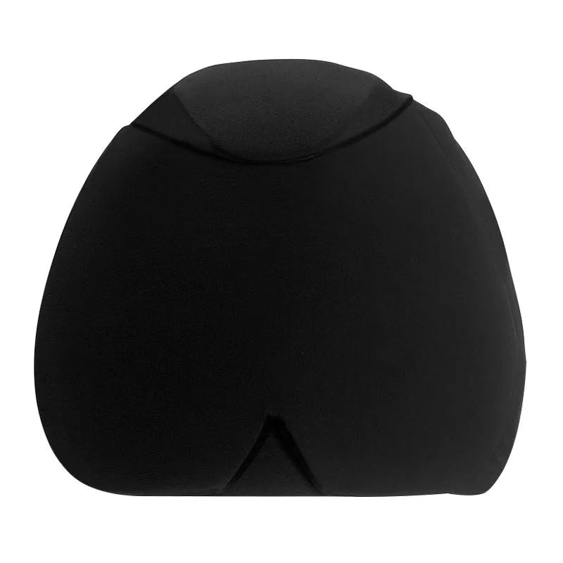 Simple solid colour cold compress cap in black, dark blue, or pink, made from polyester fabric.