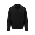 Loose fit acrylic fibre pullover shirt in black, dark grey or creamy-white