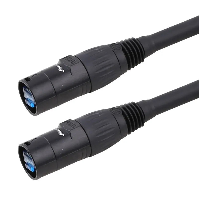 A 10-metre long grey CAT6 RJ45 network extension cable with a docking converter end.