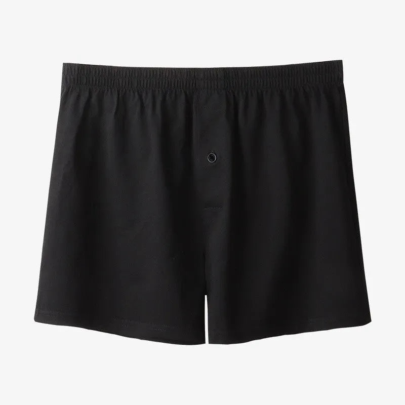 Men's pure cotton boxer shorts in light grey colour showing loose fit and high waist design