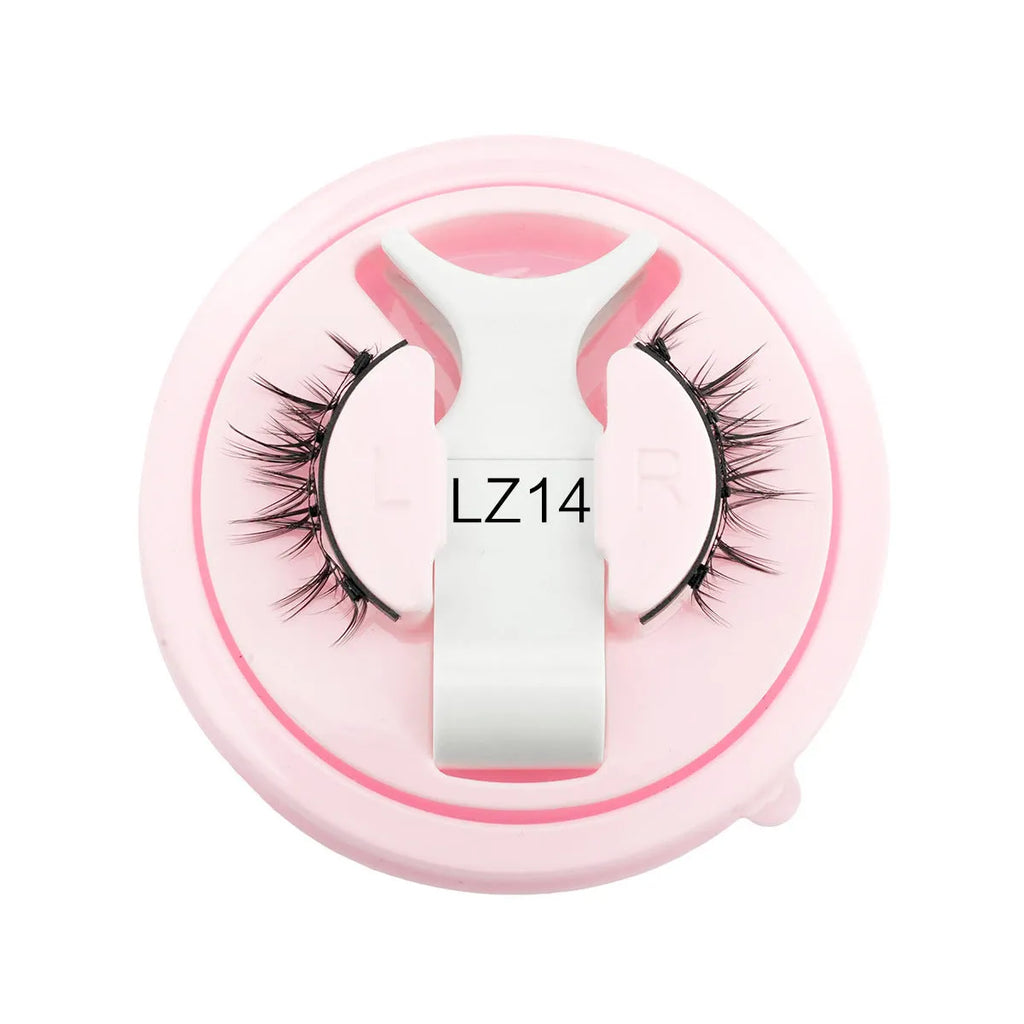 Reusable waterproof false eyelashes with glue-free application in artificial fibre