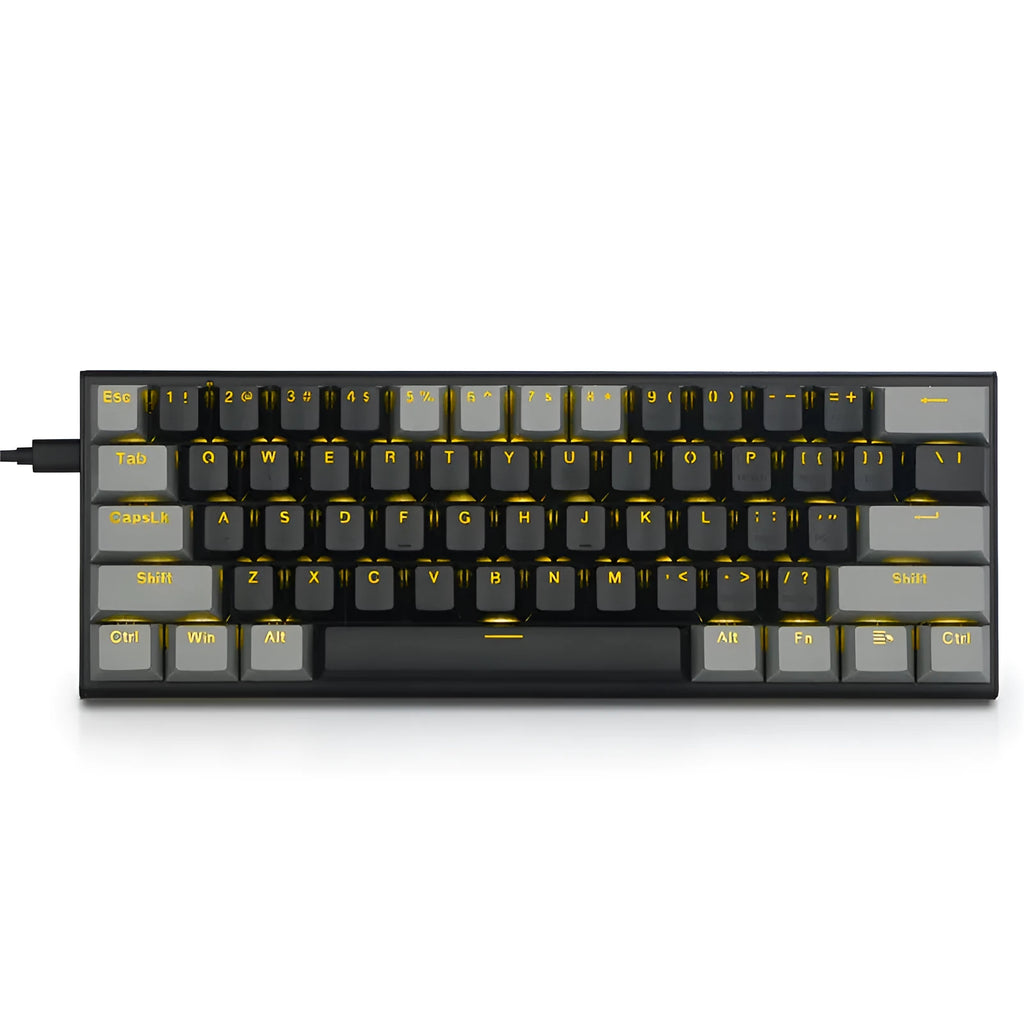 Z11 mechanical keyboard with aluminium frame and hot-swappable keycaps in black grey colour