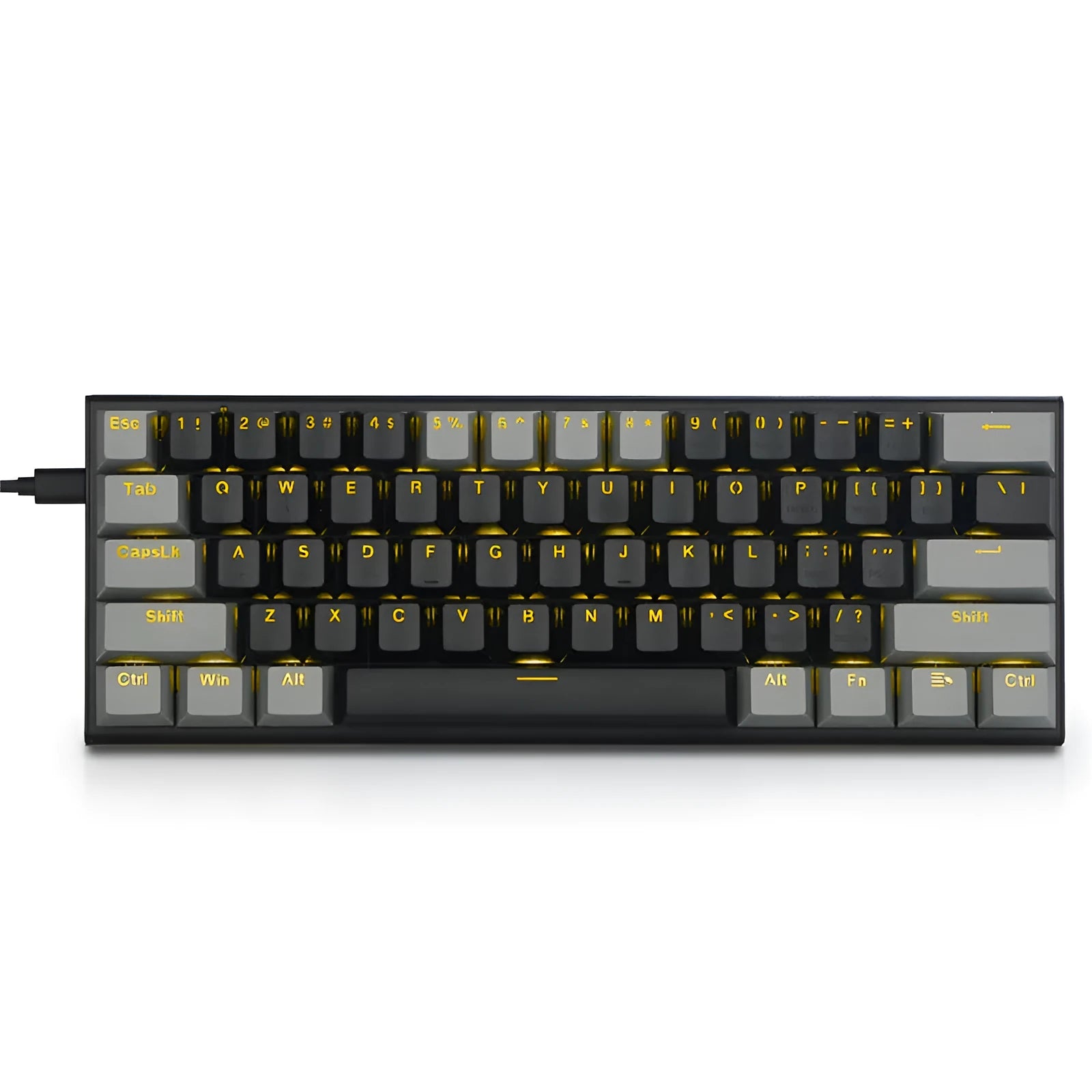 Z11 mechanical keyboard with aluminium frame and hot-swappable keycaps in black grey colour