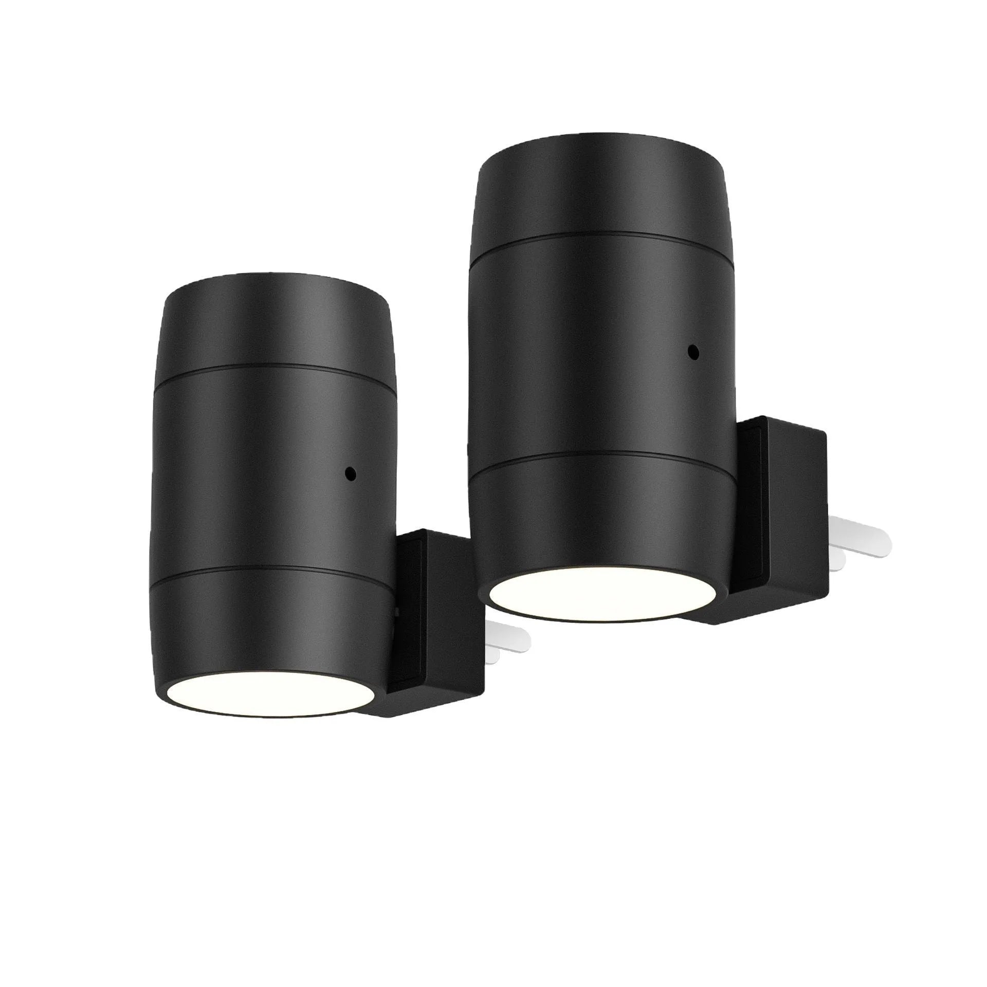 Direct plug night lamp with adjustable brightness control and rotatable head showing compact design