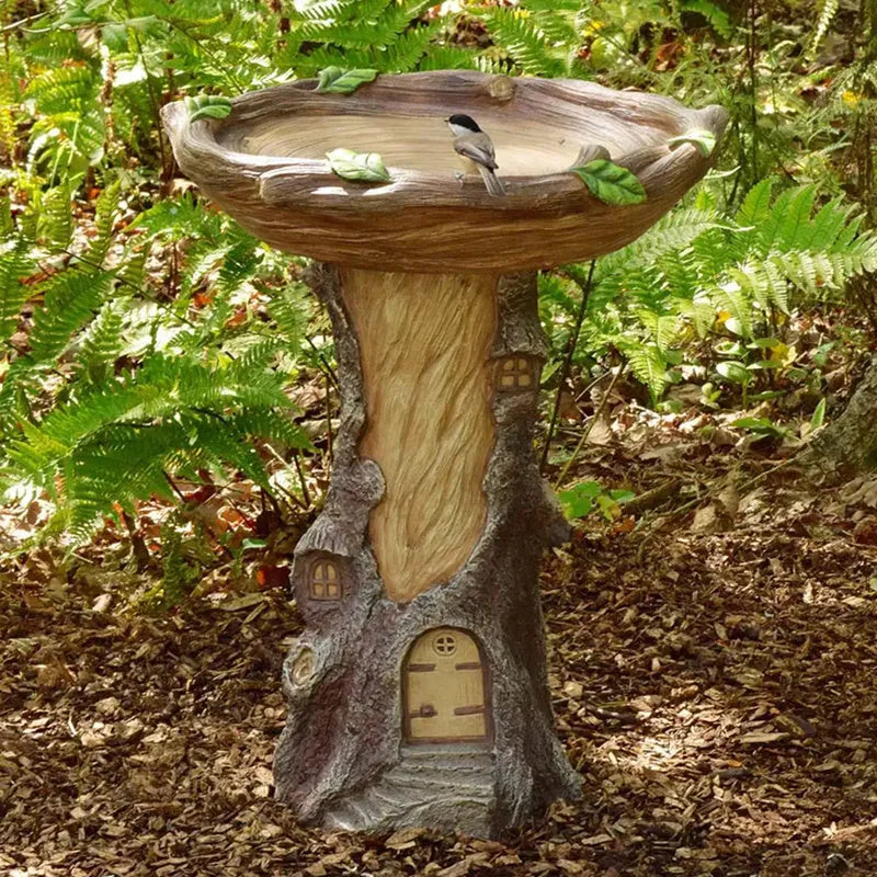 Sunflower resin garden ornament polyresin bird bath 22cm Little Bird House