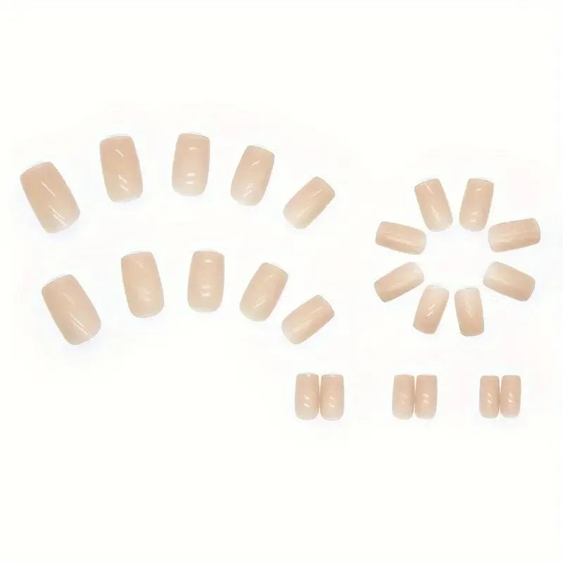 Plastic nail art set in solid colour MY119, showing multiple decorative pieces for ladies.