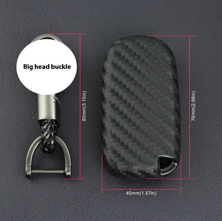 Carbon fibre silicone protective case for Dodge Chrysler Fiat car remote keys
