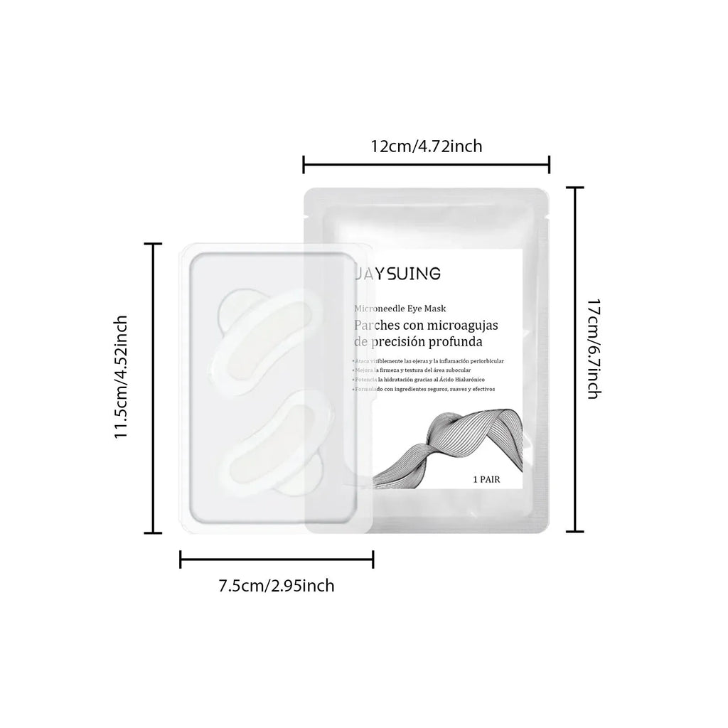 One pair of micro needle eye mask patches for skincare application