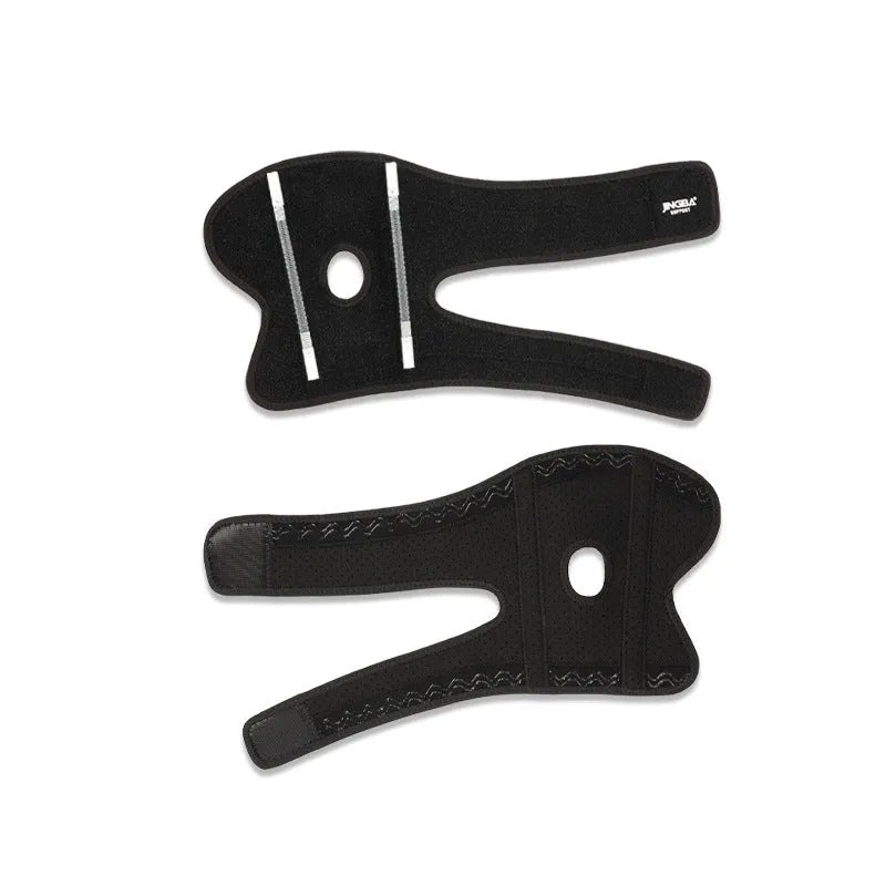 A black adjustable sports elbow guard for adult use in basketball, badminton, and outdoor training.