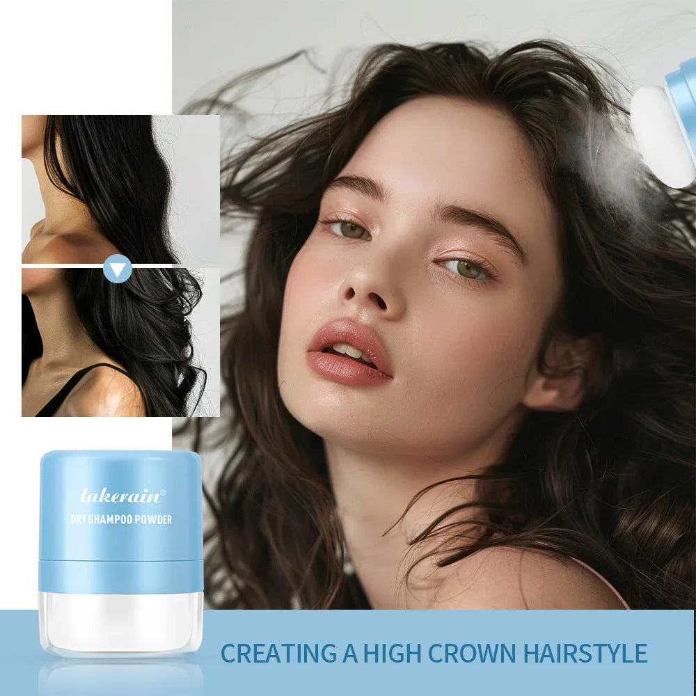 Disposable 5g sachet of no-rinse hair styling powder with Blue, Green, Red colour options