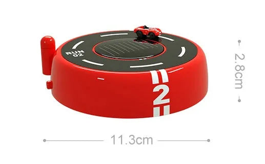 Round solar car fragrance light decoration in choice of black, red or white plastic