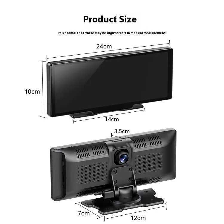 10 inch car touchscreen with Apple CarPlay, driving recorder and reversing camera functions