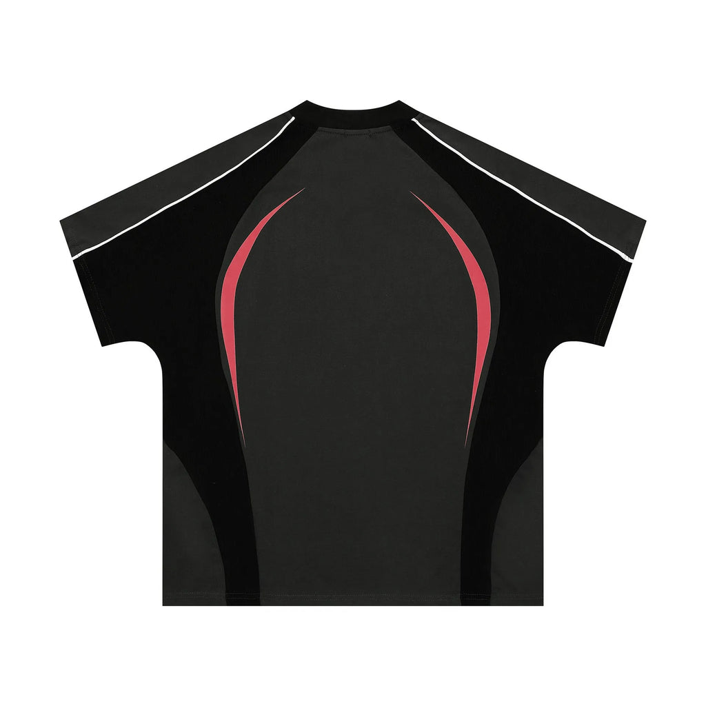 Men's loose fit t-shirt with printed colour matching letters design in black or apricot polyester