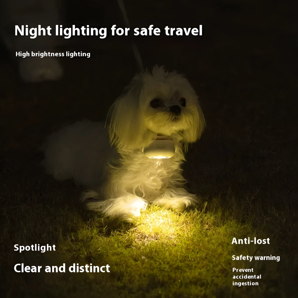 Pet LED luminous collar in four colour options: caramel mocha, cure green, delicate gray, fresh pink.