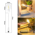 A folding USB rechargeable night light with a warm white tungsten filament S14 bulb visible.