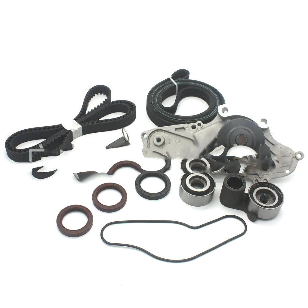 Metal belt and water pump assembly measuring 28x18x16cm for automotive cooling system replacement